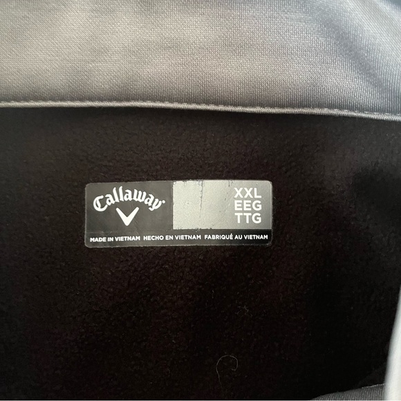 Callaway Black Gray 1/4 Zip Opti Therm Long Sleeve Golf Jacket - Picture 8 of 15